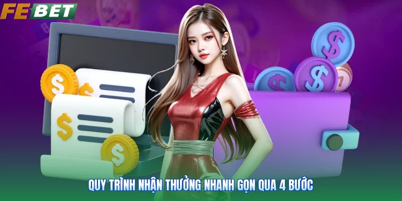 Quy trình nhận thưởng nhanh gọn qua 4 bước