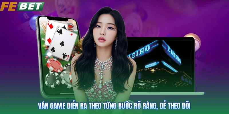Ván game diễn ra theo từng bước rõ ràng, dễ theo dõi